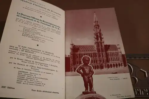 toller alter Touristenführer Brüssel - Bruxelles in französisch  30-40er Jahre 