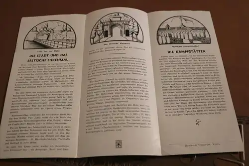 altes Werbefaltblatt Ypern  30-50er Jahre ?