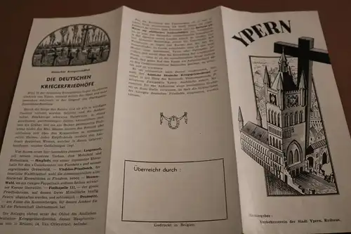 altes Werbefaltblatt Ypern  30-50er Jahre ?
