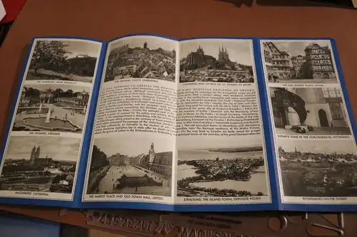 altes Werbefaltblatt englisch - Gustavus Adolphus Year 1932 - Nürnberg 