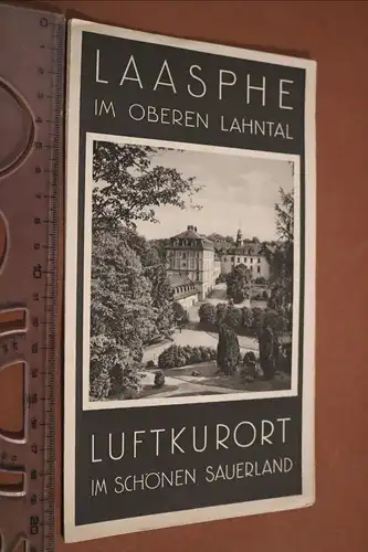 altes Werbefaltblatt - Laasphe im oberen Lahntal  Sauerland 30-50er Jahre ?