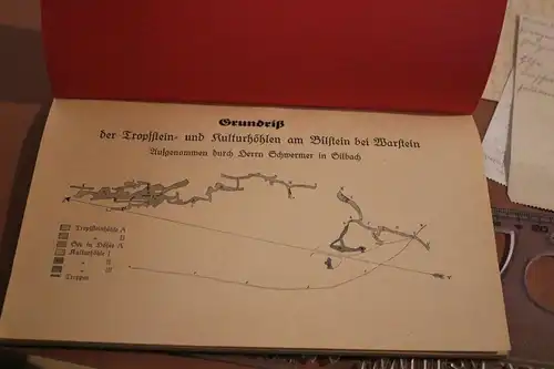 tolles altes Heft - Die Bilsteinhöhlen bei Warstein - E. Carthaus 1928