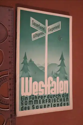 toller alter Touristenführer Westfalen Sommerfrischen des Sauerlandes 1932