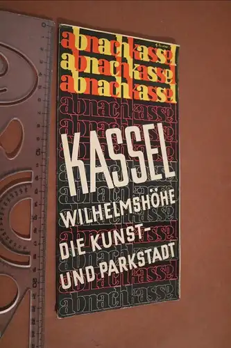 altes Werbefaltblatt - Kassel Wilhelmshöhe 30er Jahre (2)