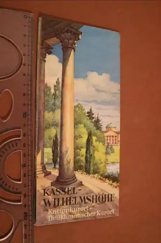 altes Werbefaltblatt - Kassel Wilhelmshöhe 30er Jahre