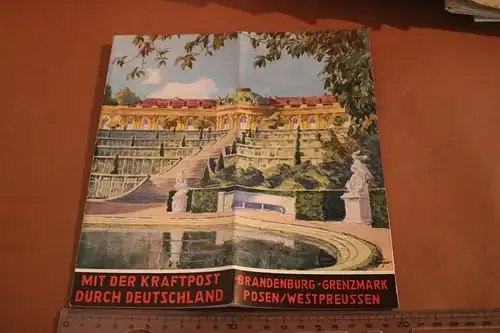 tolles altes Werbeheft - mit der Kraftpost Brandenburg - Grenzmark Posen/Westpre