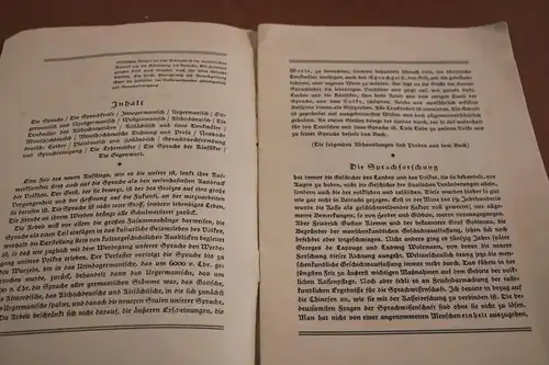 altes Info-Heft - Die deutsche Sprache - Ursprung und Werdegang - H. Balzer 