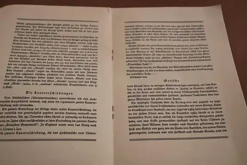 altes Info-Heft - Die deutsche Sprache - Ursprung und Werdegang - H. Balzer 