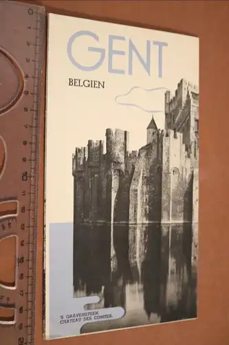altes Werbefaltblatt - Gent Belgien  30er Jahre 