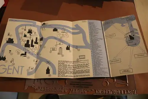 altes Werbefaltblatt - Gent Belgien  30er Jahre 
