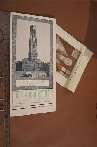 altes Werbefaltblatt - Brügge - H. Memling Ausstellung 1939