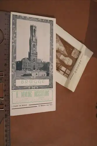 altes Werbefaltblatt - Brügge - H. Memling Ausstellung 1939 
