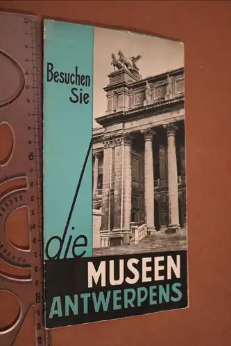 altes Werbefaltblatt - Antwerpen Museumsführer  30er Jahre