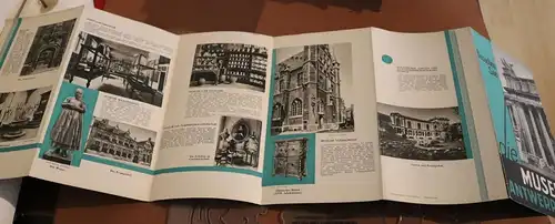 altes Werbefaltblatt - Antwerpen Museumsführer  30er Jahre