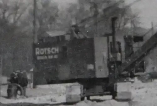 tolles altes Foto - Seilbagger der Firma Rotsch Berlin - 30-40er Jahre