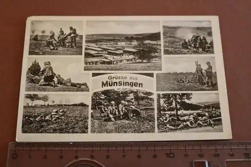 tolle alte Karte - Grüsse aus Münsingen Truppenübungsplatz 1938