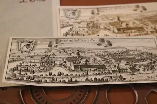 tolles altes Glasnegativ 13x18 - Ansicht  Schloß und Hoff March Bern 
