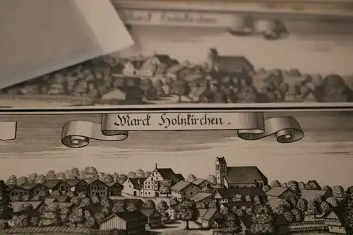 tolles altes Glasnegativ 13x18 - Ansicht  Marck Holzkirchen 