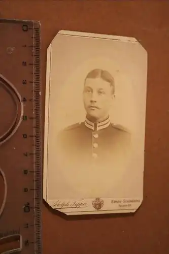 tolles altes CDV Foto - Portrait eines Soldaten - Berlin Schönneberg