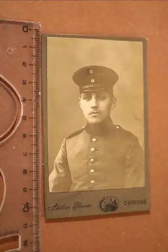 tolles altes CDV Foto - Portrait eines Soldaten - Ostrowo  - Ermland Masuren (2)