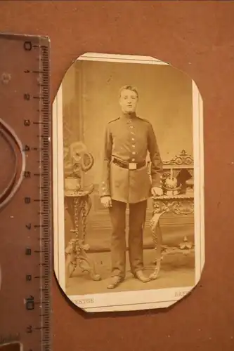 tolles altes CDV Foto - Portrait eines Soldaten - Erfurt 