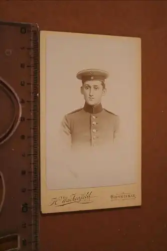 tolles altes CDV Foto - Portrait eines Soldaten - Hofgeismar