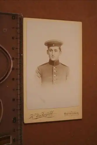 tolles altes CDV Foto - Portrait eines Soldaten - Hofgeismar 