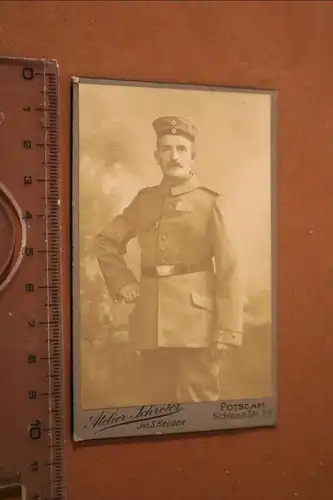 tolles altes CDV Foto - Portrait eines Soldaten - Potsdam