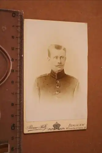 tolles altes CDV Foto - Portrait eines Soldaten - Berlin 