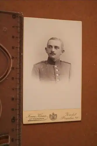 tolles altes CDV Foto - Portrait eines Soldaten - Rosslau Elsass