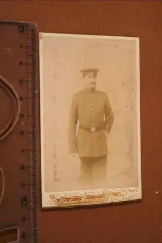 tolles altes CDV Foto - Portrait eines Soldaten - Torgau (2)