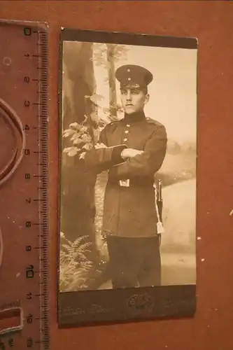 tolles altes CDV Foto - Portrait eines Soldaten - Ostrowo  - Ermland Masuren