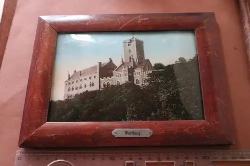 sehr alter Bilderrahmen mit Bild der Wartburg - 1900-1920 ??