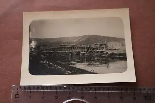 altes Foto - im Bau befindliche Brücke - Eisenbahnbrücke ?? Ort ?? 30-40er Jahre