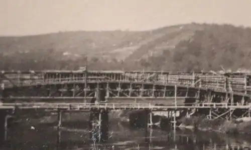 altes Foto - im Bau befindliche Brücke - Eisenbahnbrücke ?? Ort ?? 30-40er Jahre