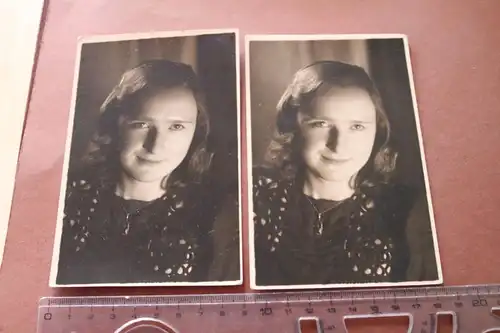 zwei tolle alte Fotos - Portrait einer hübschen Frau - Zwickau - 40er Jahre ?