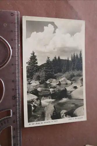 tolle alte Fotokarte An der Bode bei Schierke Harz -  Bornemann