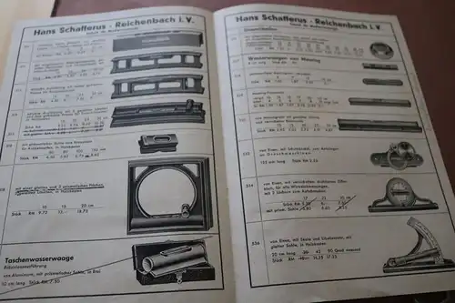 altes Produktblatt - H. Safferus Reichenbach Meßwerkzeuge 30-40er Jahre