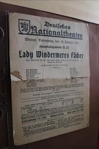 altes Programmheft Deutsches Nationaltheater Weimar 1936/37