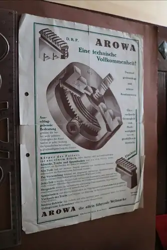 altes Produktblatt - Roller Waiblingen - Arowa Klemmfutter 30-40er Jahre