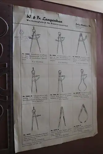 altes Produktblatt - Langenhan Meßzirkel - Zella-Mehlis - Alter ?