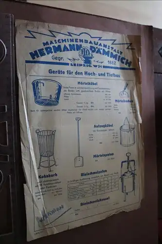 altes Produktblatt - Maschinenbauanstalt - H. Dämmich - Leipzig 30-40er Jahre