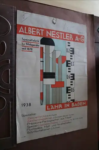 alte Produktblätter Albert Nestler AG Lahr - Meßgeräte 1938