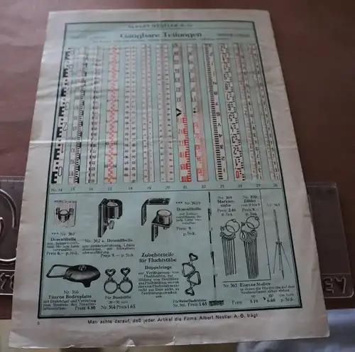 alte Produktblätter Albert Nestler AG Lahr - Meßgeräte 1938