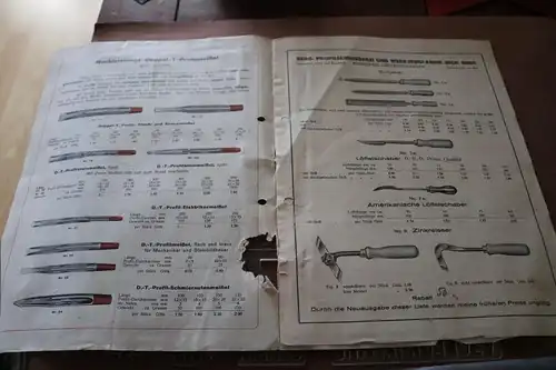 alte Preisliste Werkzeugfabrik Rich. Emde - Remscheid-Lüttringhausen 1935
