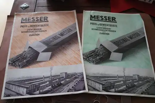 alte Preislisten Messer Schweisselektroden Frankfurt am Main - 30-40er Jahre ?