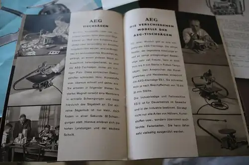 alte Produktblätter AEG  Bohrmaschinen usw.  30er Jahre