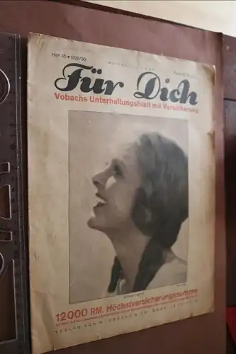 alte Zeitschrift - Für Dich - Vobachs Unterhaltungsblatt 1929/30