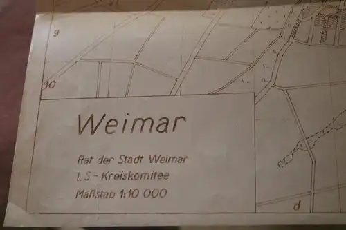 alte Strassenkarte der Stadt Weimar vom Rat der Stadt (2)