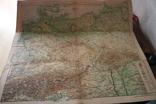 alte Relieflandkarte - Mitteleuropa - 50-60er Jahre ??? 
